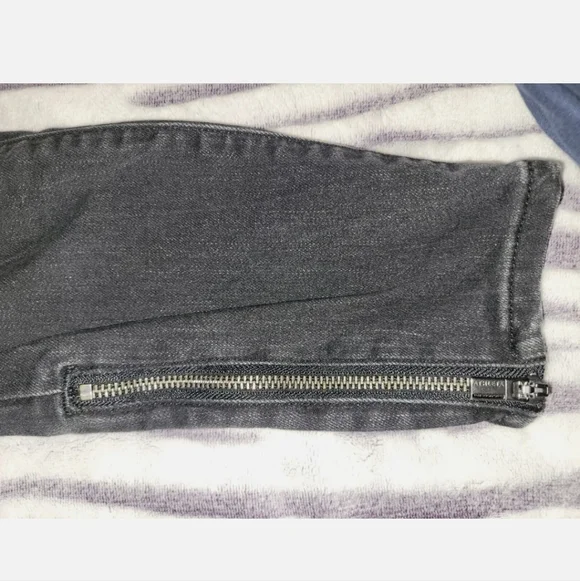 Athleta SculpTek Skinny Jeans Womens 4 Carbon Black Zip Ankle Stretch Mid Rise - Picture 11 of 15